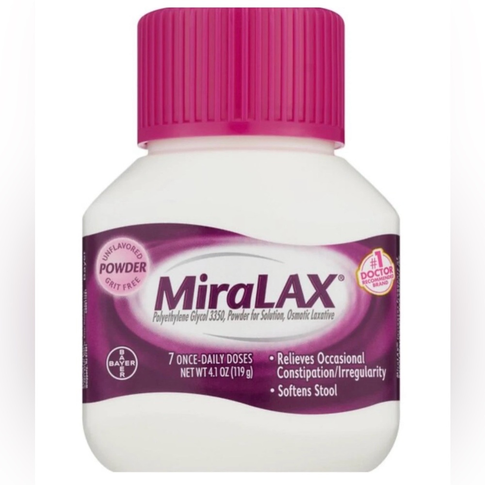 MiraLAX Laxative Powder,  (PACK OF 3) 4.1 Ounces, 7 Doses